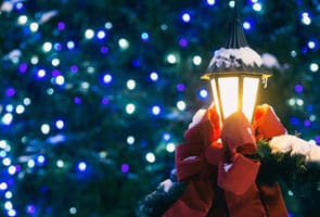 Winter holiday light installations in Grand County